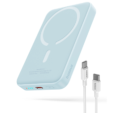 Baseus - Mini Air Power Bank (P10059001313-00) - Type-C, MagSafe töltés, 20W, 10000mAh, Type-C kábel, 30 cm - Kék