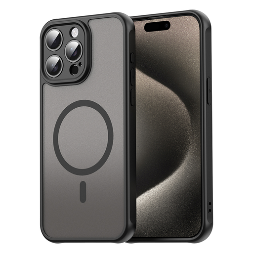 Techsuit - HaloFrost II MagSafe - iPhone 15 Pro - Fekete tok