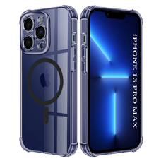 Techsuit - Ütésálló Átlátszó Szilikon MagSafe - iPhone 13 Pro Max - Füst Fekete tok