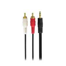 Setty audio kábel Jack 3,5 mm - 2xCinch 5,0 m KJ-2C51 fekete