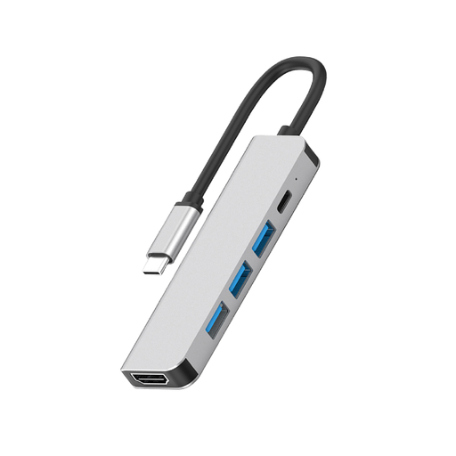 Setty HUB 5in1 HDMI USB-C 3xUSB HUC5W1-18 szürke
