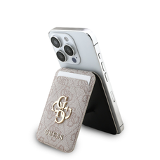 Guess 4G Metal Logo MagSafe Kártyatartó Állvány Rózsaszín