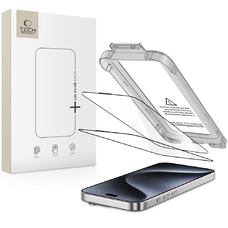 Tech-Protect Quick Set+ 2-pack iPhone 15 Pro Max Fekete üvegfólia
