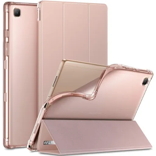 Samsung Tab A7 10.4 T500 / T505 Infiland Smart Stand Tok Pink Samsung Tab A7 10.4 T500 / T505 Infiland Smart Stand Tok Pink