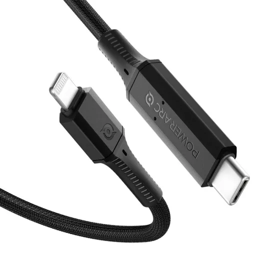 Apple MFI TYPE-C - LIGHTNING KÁBEL SPIGEN PB1901 POWERARC PD100W/2A 1M FEKETE (000CA26491)