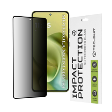 Techsuit - 111D Privacy Teljes Ragasztás - Motorola Moto G86 - Fekete üvegfólia