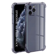 Techsuit - Ütésálló Átlátszó Szilikon - iPhone 11 Pro Max - Füstfekete tok