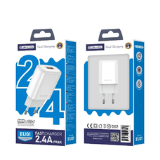 JELLICO hálózati töltő EU01 2.4A 12W 1xUSB Fehér
