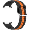 Techsuit - 22mm-es óraszíj (W078) - Samsung Galaxy Watch8 40mm/Watch8 44mm/Watch8 Classic/Ultra 2 - Fekete / Narancs - 0. kép