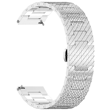 Techsuit - Óraszíj 20mm (W052) - Samsung Galaxy Watch 4/5/Active 2, Huawei Watch GT 3 (42mm)/GT 3 Pro (43mm) - Ezüst