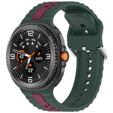 Techsuit - 22 mm-es óraszíj (W078) - Samsung Galaxy Watch8 40mm/Watch8 44mm/Watch8 Classic/Ultra 2 - Éjféli Smaragd