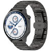 Techsuit - 20 mm-es óraszíj (W052) - Samsung Galaxy Watch 4/5/Active 2, Huawei Watch GT 3 (42 mm)/GT 3 Pro (43 mm) - Fekete - 0. kép