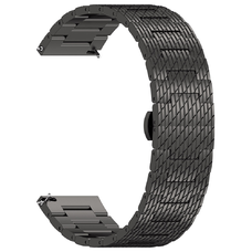 Techsuit - 20 mm-es óraszíj (W052) - Samsung Galaxy Watch 4/5/Active 2, Huawei Watch GT 3 (42 mm)/GT 3 Pro (43 mm) - Fekete