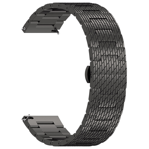 Techsuit - 20 mm-es óraszíj (W052) - Samsung Galaxy Watch 4/5/Active 2, Huawei Watch GT 3 (42 mm)/GT 3 Pro (43 mm) - Fekete
