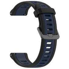 Techsuit - 20 mm-es óraszíj (W053) - Samsung Galaxy Watch 4/5/Active 2, Huawei Watch GT 3 (42mm)/GT 3 Pro (43mm) - Sötétkék