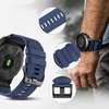 Techsuit - 20mm-es óraszíj (W070) - Samsung Galaxy Watch 4/5/Active 2, Huawei Watch GT 3 (42mm)/GT 3 Pro (43mm) - Éjfélkék - 2. kép