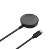 Techsuit - Okosóra Vezeték Nélküli Töltőkábel (TSC21) - Samsung Galaxy Watch 3/4/5/6-hoz, 2.5W, PC Tok Asztali Tartóval - Fekete - 1. kép