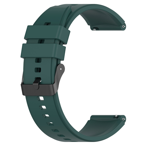 Techsuit - 20 mm-es óraszíj (W026) - Samsung Galaxy Watch 4/5/Active 2, Huawei Watch GT 3 (42 mm)/GT 3 Pro (43 mm) - Sötétzöld