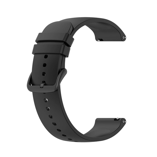Techsuit - 20mm óraszíj (W001) - Samsung Galaxy Watch 4/5/Active 2, Huawei Watch GT 3 (42mm)/GT 3 Pro (43mm) - Fekete