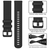 Techsuit - 20 mm-es óraszíj (W006) - Samsung Galaxy Watch 4/5/Active 2, Huawei Watch GT 3 (42 mm)/GT 3 Pro (43 mm) - Fekete - 3. kép