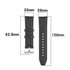 Techsuit - 20 mm-es óraszíj (W007) - Samsung Galaxy Watch 4/5/Active 2, Huawei Watch GT 3 (42 mm)/GT 3 Pro (43 mm) - Fekete - 4. kép