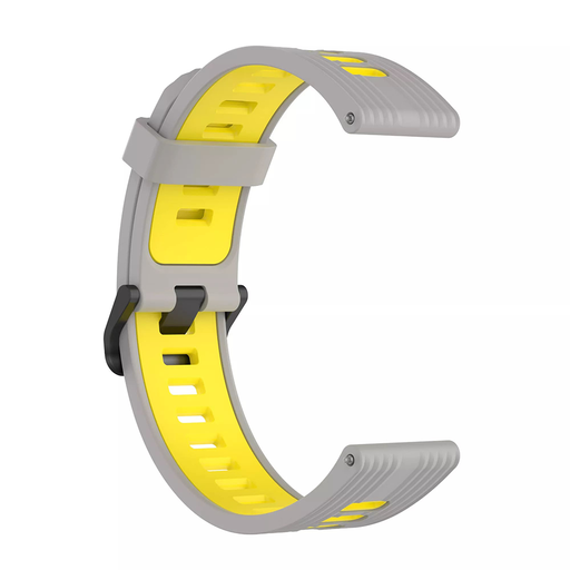 Techsuit - 20mm-es óraszíj (W002) - Samsung Galaxy Watch 4/5/Active 2, Huawei Watch GT 3 (42mm)/GT 3 Pro (43mm) - Szürke