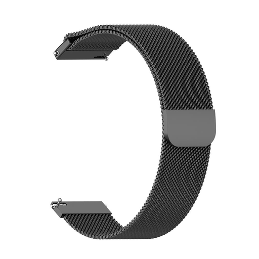 Techsuit - 20 mm-es óraszíj (W009) - Samsung Galaxy Watch 4/5/Active 2, Huawei Watch GT 3 (42 mm)/GT 3 Pro (43 mm) - Fekete