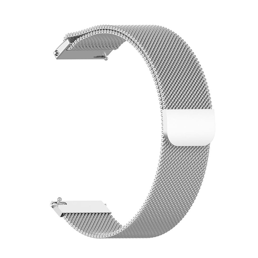 Techsuit - 20mm-es óraszíj (W009) - Samsung Galaxy Watch 4/5/Active 2, Huawei Watch GT 3 (42mm)/GT 3 Pro (43mm) - Ezüst