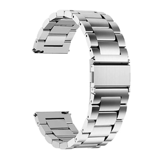 Techsuit - 20 mm-es óraszíj (W010) - Samsung Galaxy Watch 4/5/Active 2, Huawei Watch GT 3 (42mm)/GT 3 Pro (43mm) - Ezüst