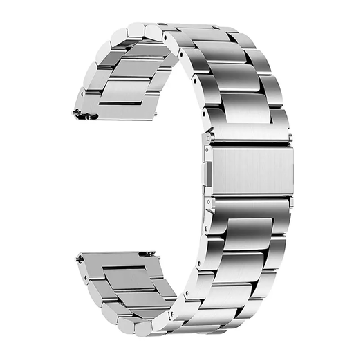 Techsuit - 20 mm-es óraszíj (W010) - Samsung Galaxy Watch 4/5/Active 2, Huawei Watch GT 3 (42mm)/GT 3 Pro (43mm) - Ezüst