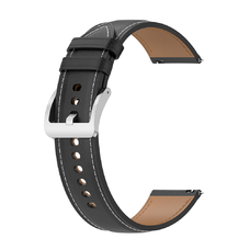 Techsuit - 20 mm-es óraszíj (W048) - Samsung Galaxy Watch 4/5/Active 2, Huawei Watch GT 3 (42 mm)/GT 3 Pro (43 mm) - Fekete