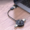 Techsuit - Prémium OTG Adapter SoundVoltX (A17) - 4 az 1-ben, USB-ről Micro-USB + Type-C + Lightning, Plug and Play - Fekete - 3. kép