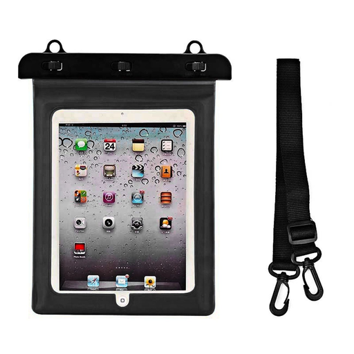 Vízálló PVC tablet tok - fekete tok Vízálló PVC tablet tok - fekete tok