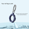 Techsuit - Masszív Páncél Pro Biztonságos Tartó (RSH1) - Apple AirTag Tok, fémgyűrűvel - Fekete tok - 2. kép