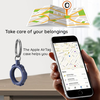Techsuit - Masszív Páncél Pro Biztonságos Tartó (RSH1) - Apple AirTag Tok, fémgyűrűvel - Fekete tok - 3. kép