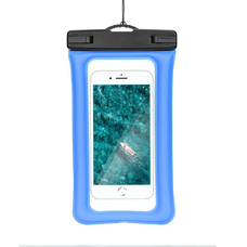 Vízálló telefontok műanyag záródással AIRBAG kék tok