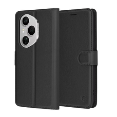 Techsuit - Bőr Tok - Honor 400 Pro - Fekete tok
