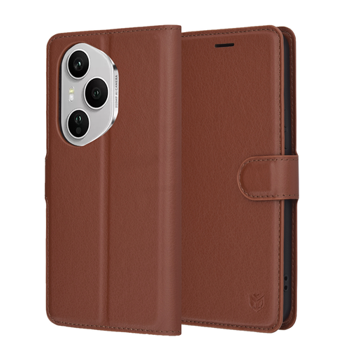 Techsuit - Bőr Tok - Honor 400 Pro - Barna tok