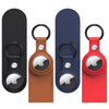 Apple AirTag PU bőrtok - Fekete, Barna, Piros, Kék - 4 darab - 0. kép
