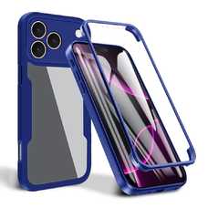 iPhone 17 Pro Max - Techsuit - ColorVerse 360 sorozat + képernyővédő - Kék tok