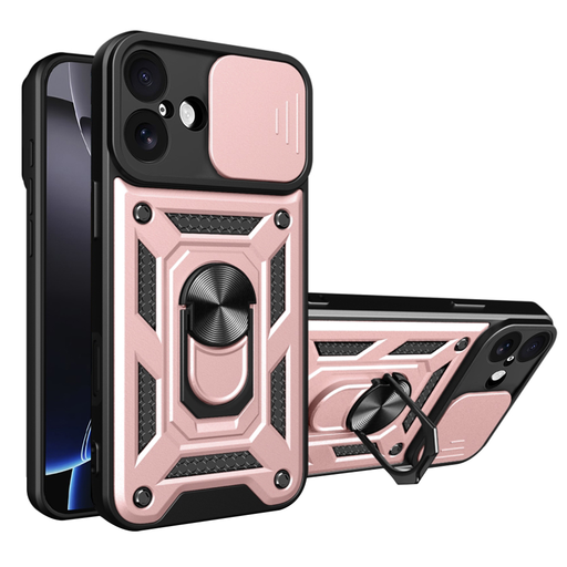 iPhone 17 Techsuit - CamShield sorozat - Rózsa arany tok