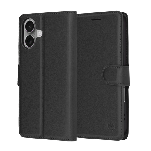 iPhone 17 - Techsuit bőrtok - Fekete tok