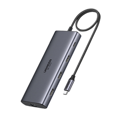 Ugreen CM639 USB-C hub, 2x HDMI, 3x USB, USB-C, SD/TF, RJ45, PD 100W, 8K