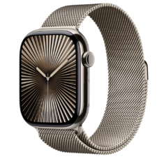 Apple Watch S10 Cellular 46mm Natural Titanium Case Natural Milanese Loop - S/M okosóra