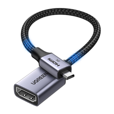 Ugreen HD182 Micro HDMI - HDMI kábel, 8K 60Hz, 48Gbps, 0,2m (fekete)