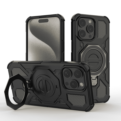 iPhone 15 Pro - Techsuit - Carbon Shield PRO - Fekete. tok