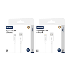 JELLICO kábel B1 USB-C 3.1A 1M Fehér