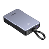 Powerbank 20000mAh Ugreen PB505, USB + USB-C, beépített kábel, 20W (szürke) - 0. kép