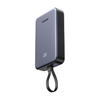 Powerbank 20000mAh Ugreen PB505, USB + USB-C, beépített kábel, 20W (szürke) - 1. kép