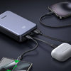 Powerbank 20000mAh Ugreen PB505, USB + USB-C, beépített kábel, 20W (szürke) - 3. kép
